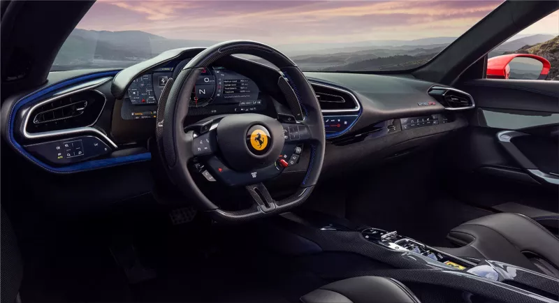 2022 Ferrari 296 GTS open-top plug-in hybrid sports car