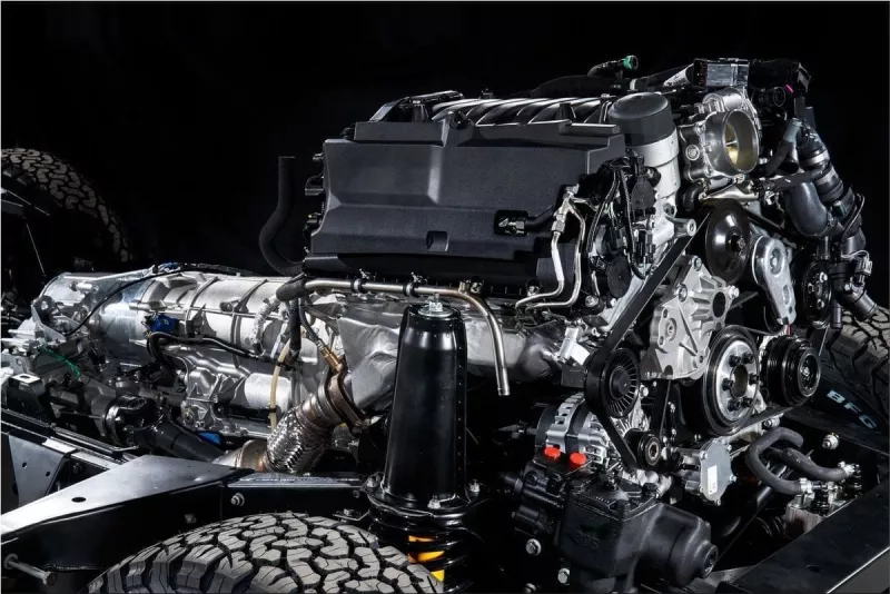 Land Rover Defender Works V8 engine