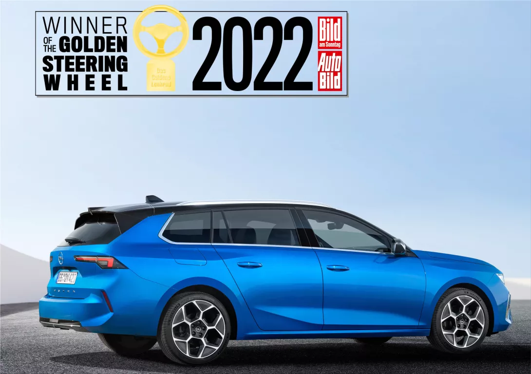 The new Opel Astra wins Golden Steering Wheel award