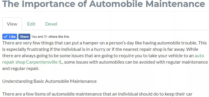 The Importance of Automobile Maintenance